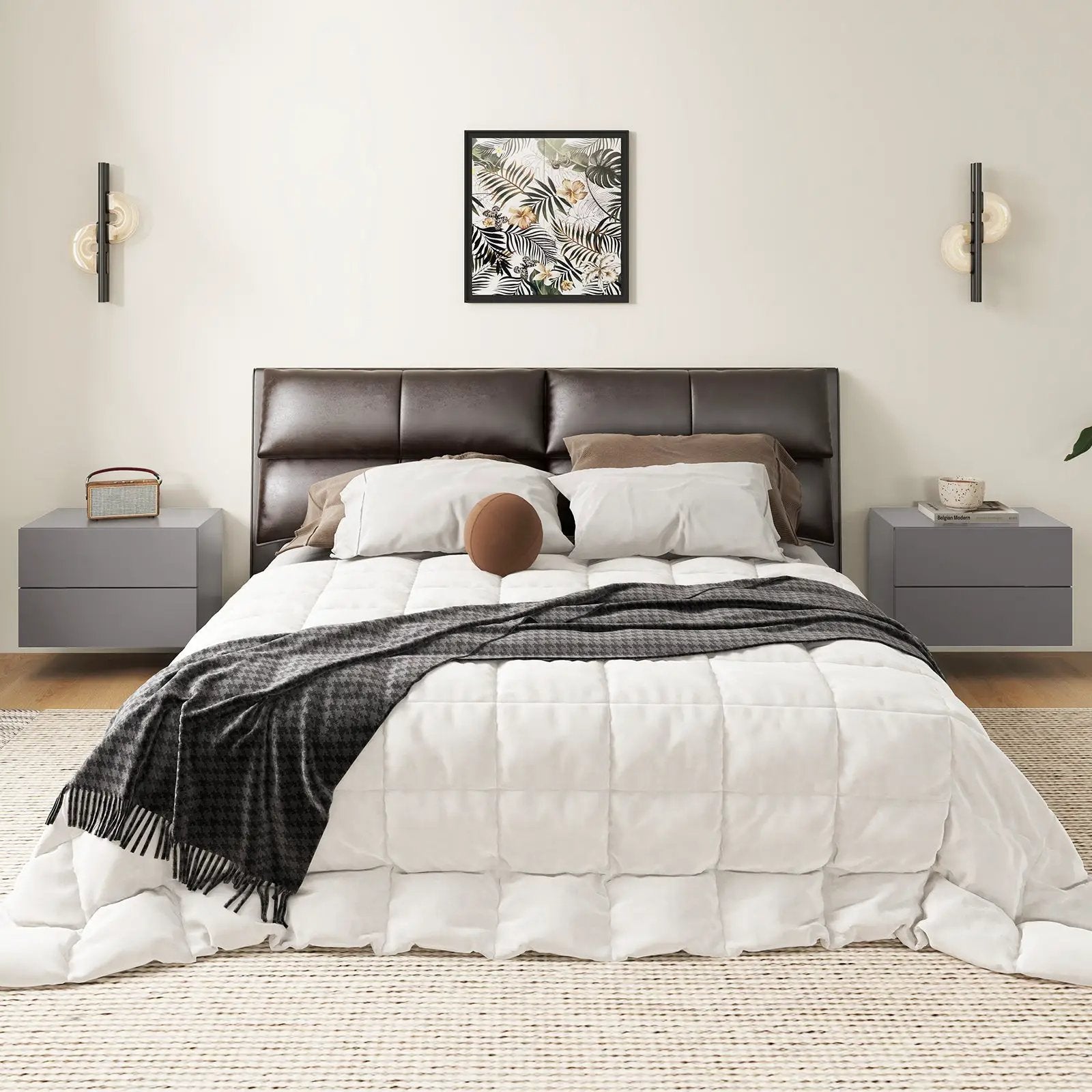 Floating Nightstand with Drawers and Storage Shelf by DirectDeals