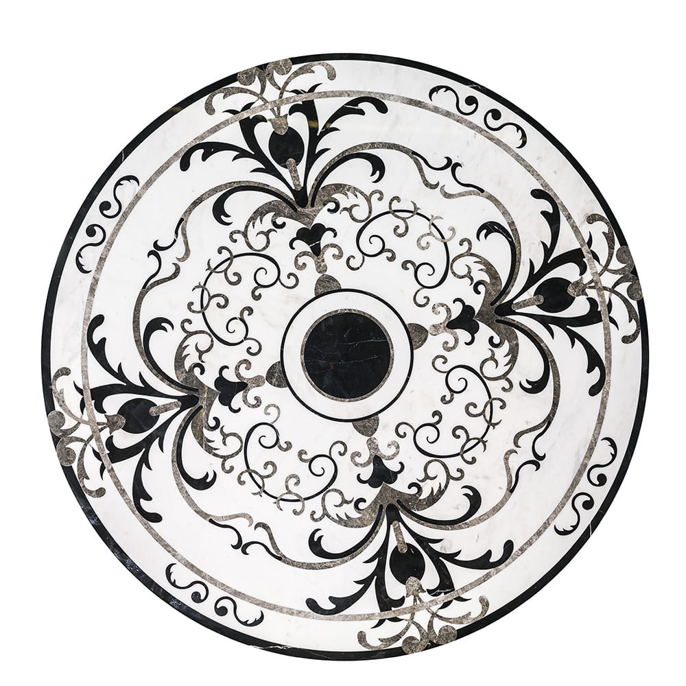 Florans Multi Finish Round Marble Medallions 48x48 Marble Multi Finish 48x48 Medallions