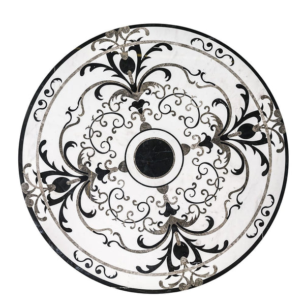 Florans Multi Finish Round Marble Medallions 48x48