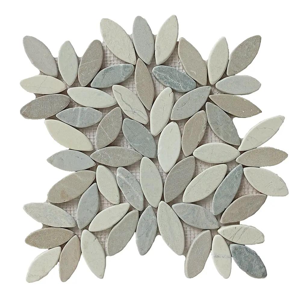 Floresta Flower Natural Pebble Mosaics 12x12 by Stonetiledepot