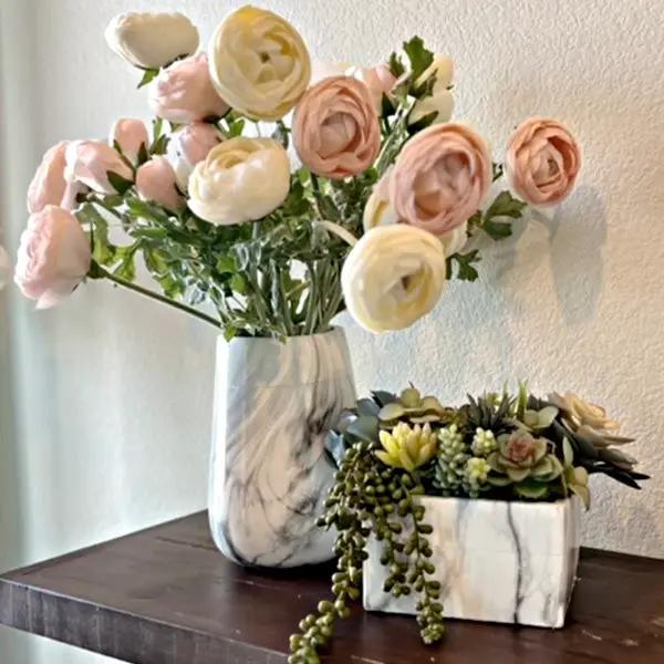 Marble-Like Flower Vases, Pick Your Style by Decor Steals