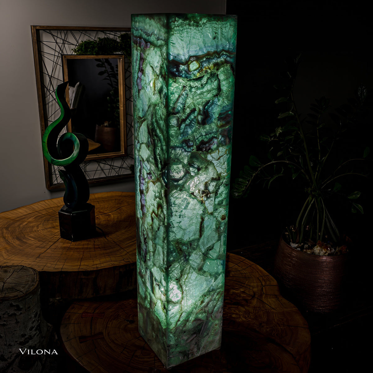 Fluorite Floor Lamp - Small - 39.5"H x 7.75"W - Square - (10/19), photo 9 of 12