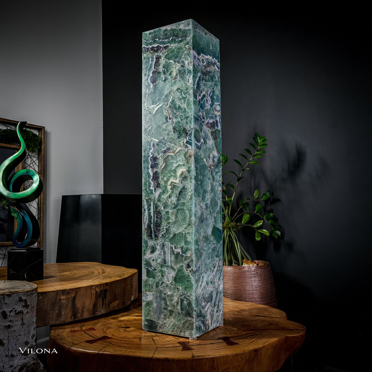 Fluorite Floor Lamp - Small - 39.5"H x 7.75"W - Square - (10/19), photo 12 of 12