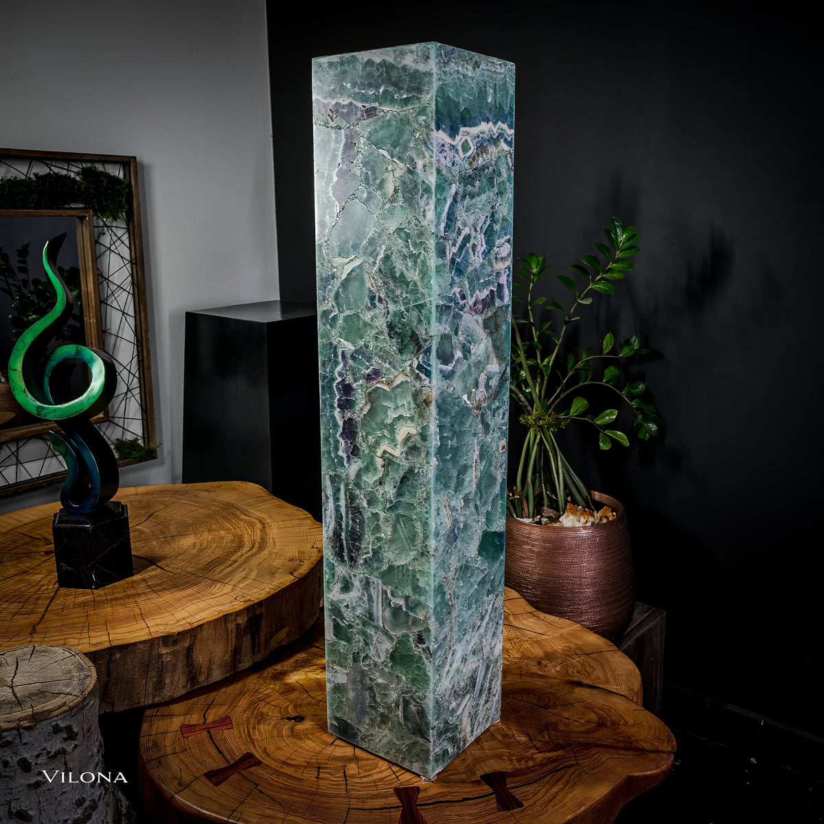 Fluorite Floor Lamp - Small - 39.5"H x 7.75"W - Square - (10/19), photo 11 of 12