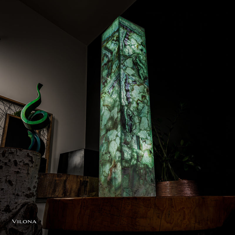 Fluorite Floor Lamp - Small - 39.5"H x 7.75"W - Square - (10/19), photo 6 of 12