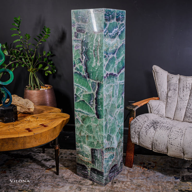 Fluorite Floor Lamp - Medium - 55"H x 11.5"W - Square - (12/19), photo 12 of 13