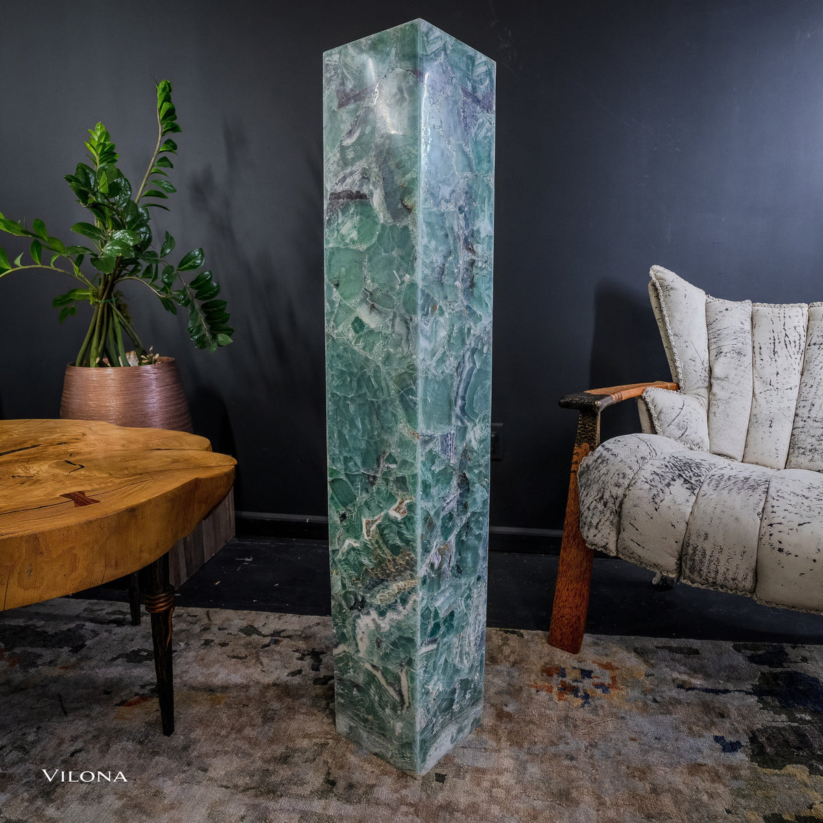 Fluorite Floor Lamp - Medium - 47"H x 8"W - Square (13/19), photo 13 of 13