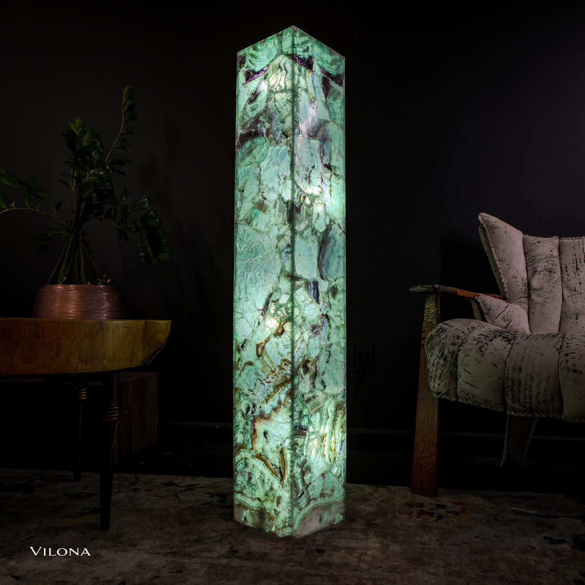 Fluorite Floor Lamp - Medium - 47"H x 8"W - Square (13/19), photo 2 of 13