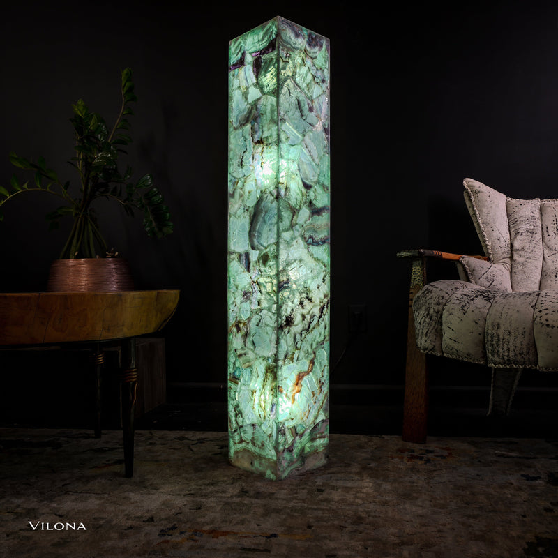 Fluorite Floor Lamp - Medium - 47"H x 8"W - Square (13/19), photo 3 of 13