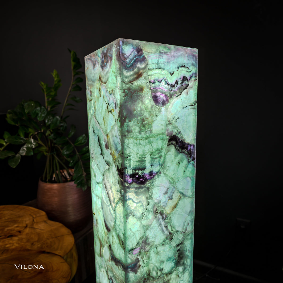 Fluorite Floor Lamp - Medium - 47"H x 8"W - Square (13/19), photo 9 of 13