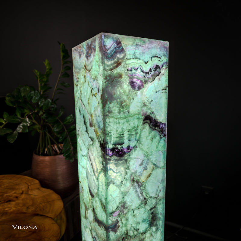 Fluorite Floor Lamp - Medium - 47"H x 8"W - Square (13/19), photo 9 of 13