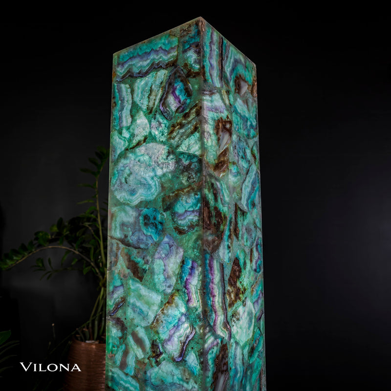 Fluorite Floor Lamp - Medium - 47.5"H x 10"W - Square - 2/19, photo 4 of 18