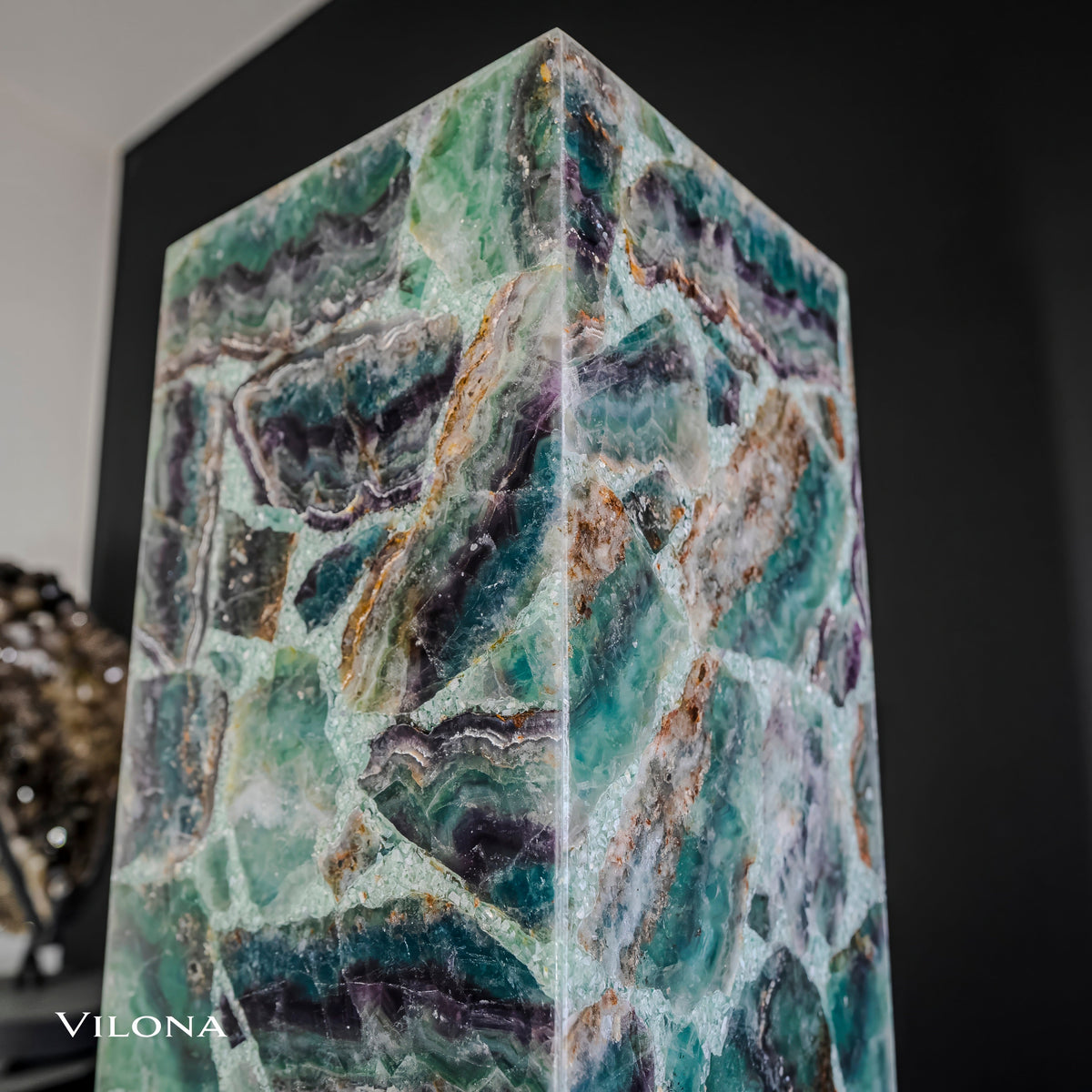 Fluorite Floor Lamp - Medium - 47.5"H x 10"W - Square - 2/19, photo 18 of 18