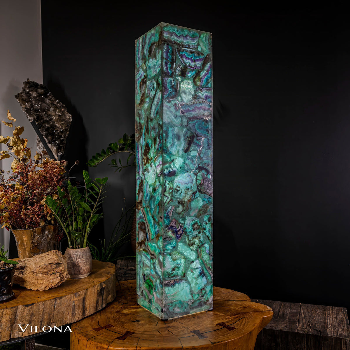 Fluorite Floor Lamp - Medium - 47.5"H x 10"W - Square - 2/19, photo 8 of 18