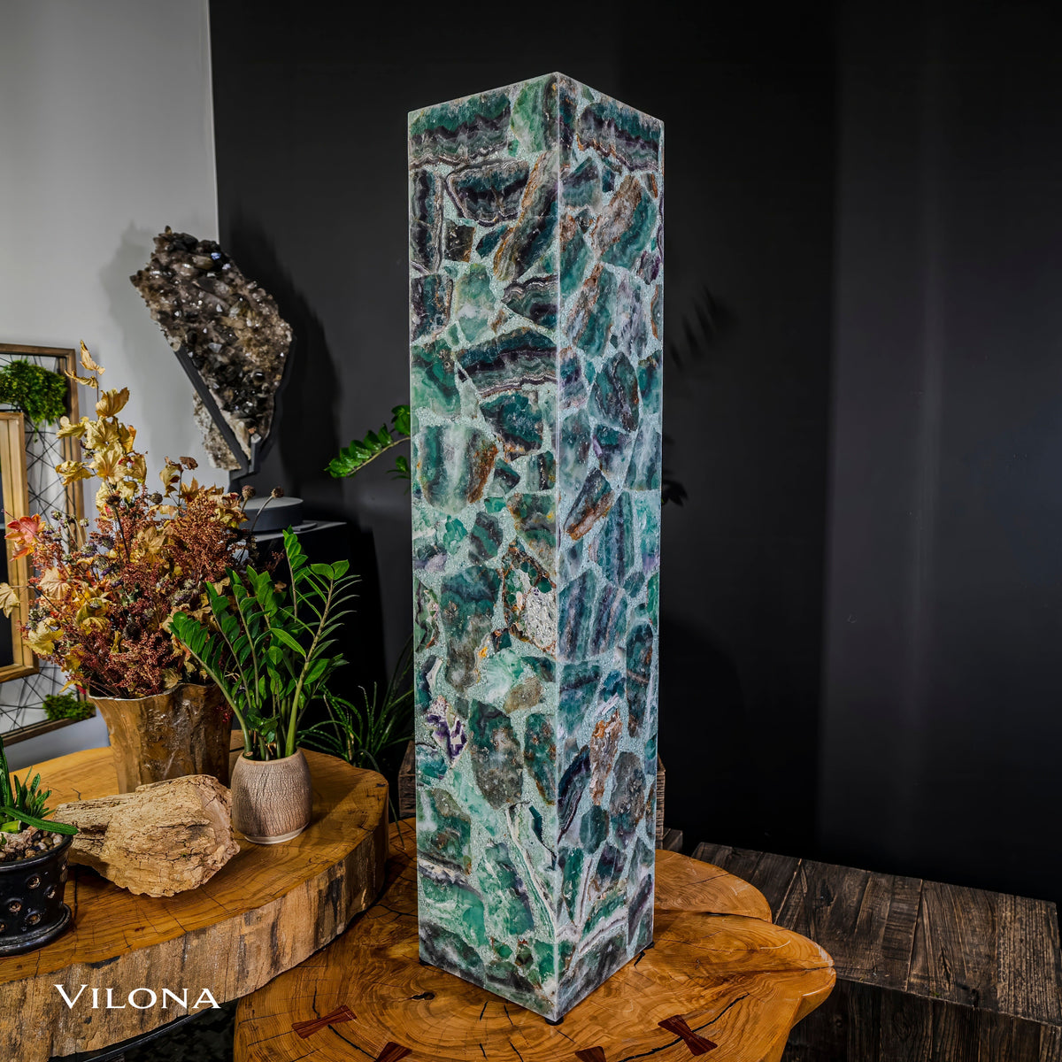 Fluorite Floor Lamp - Medium - 47.5"H x 10"W - Square - 2/19, photo 17 of 18