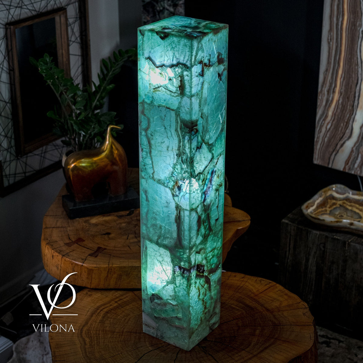 Fluorite Floor Lamp - Medium - 43.5"H x 8"W - Square - #6, photo 2 of 11