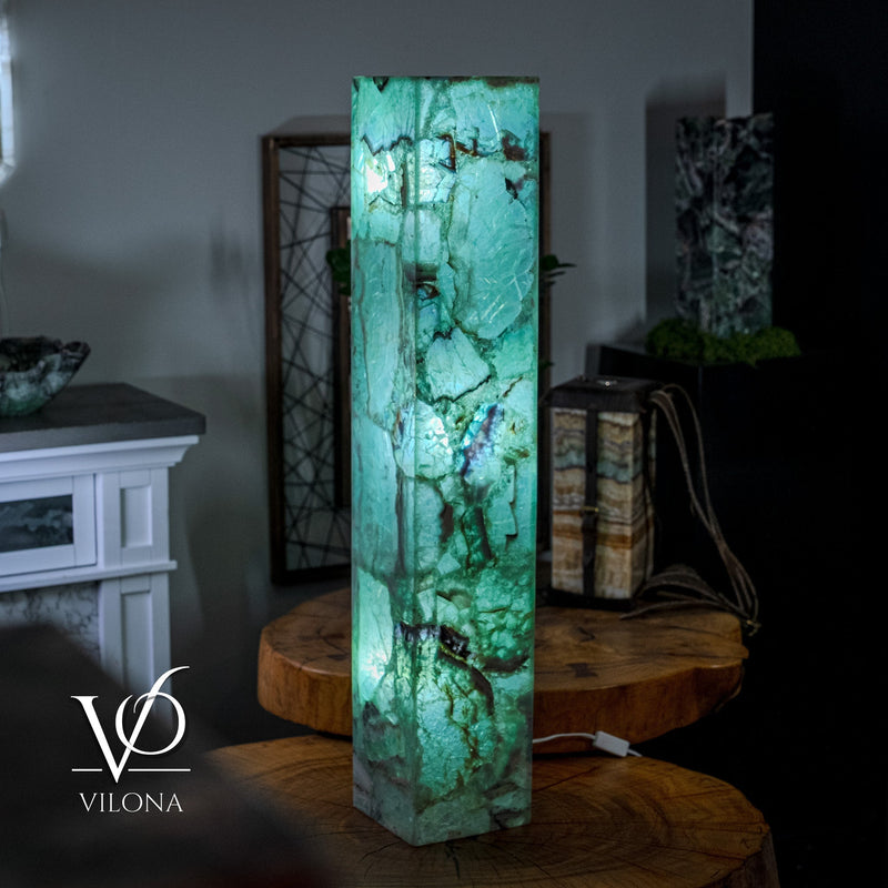 Fluorite Floor Lamp - Medium - 43.5"H x 8"W - Square - #6, photo 3 of 11