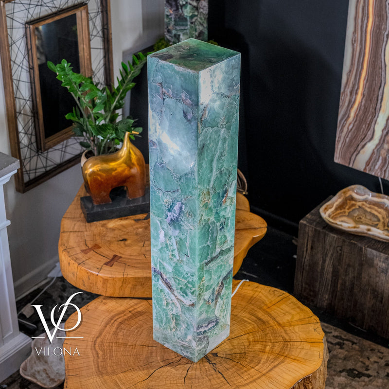 Fluorite Floor Lamp - Medium - 43.5"H x 8"W - Square - #6, photo 11 of 11