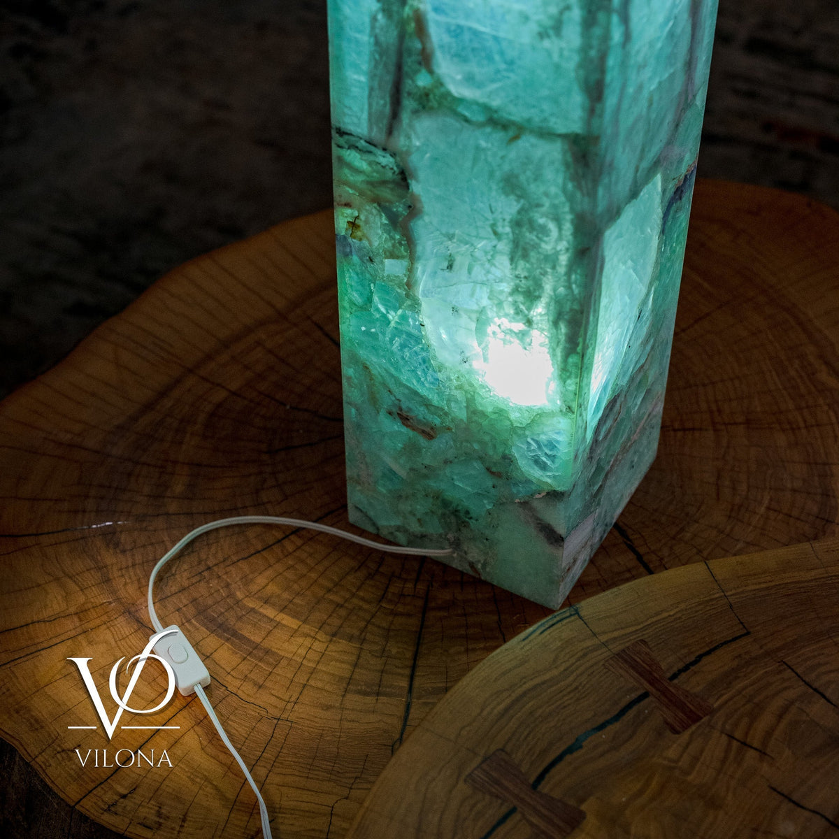 Fluorite Floor Lamp - Medium - 43.5"H x 8"W - Square - #6, photo 5 of 11