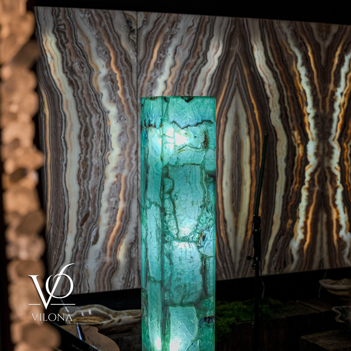 Fluorite Floor Lamp - Medium - 43.5"H x 8"W - Square - #6, photo 4 of 11