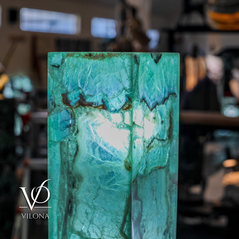 Fluorite Floor Lamp - Medium - 43.5"H x 8"W - Square - #6, photo 9 of 11