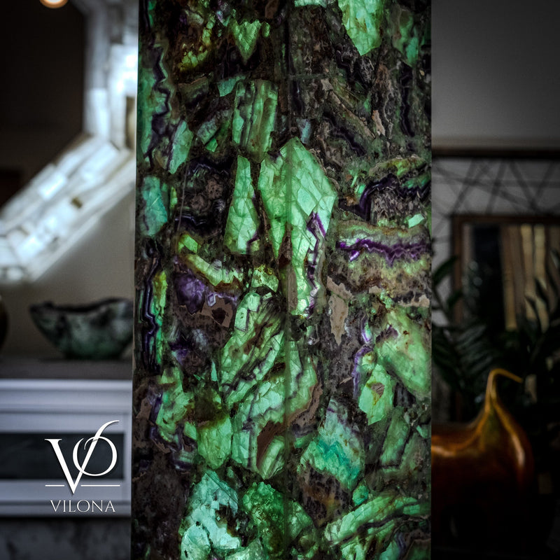 Fluorite Floor Lamp - Medium - 43.5"H x 10"W - Square - #8, photo 2 of 11