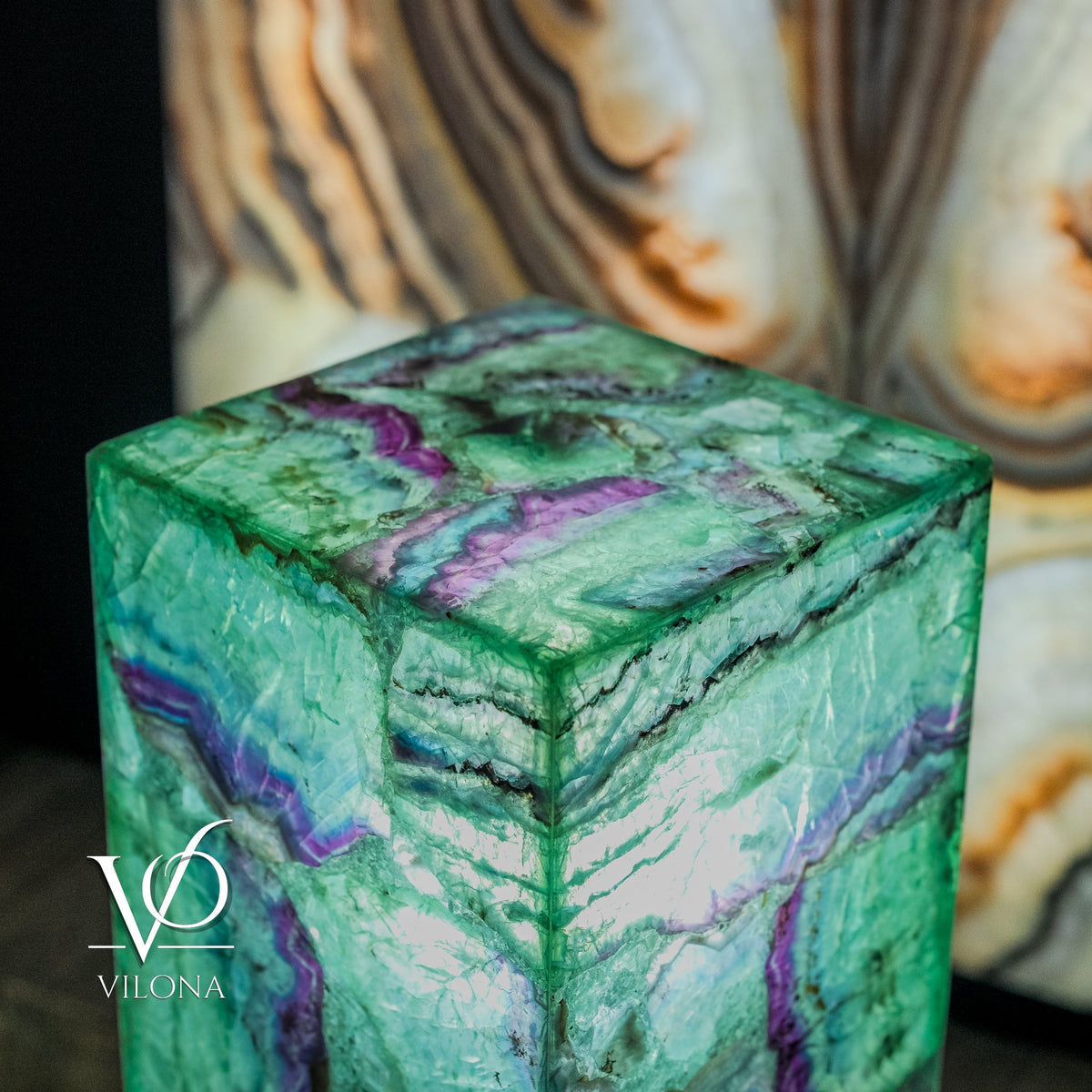 Fluorite Floor Lamp - Medium - 47.5"H x 10"W - Square - #9, photo 2 of 12