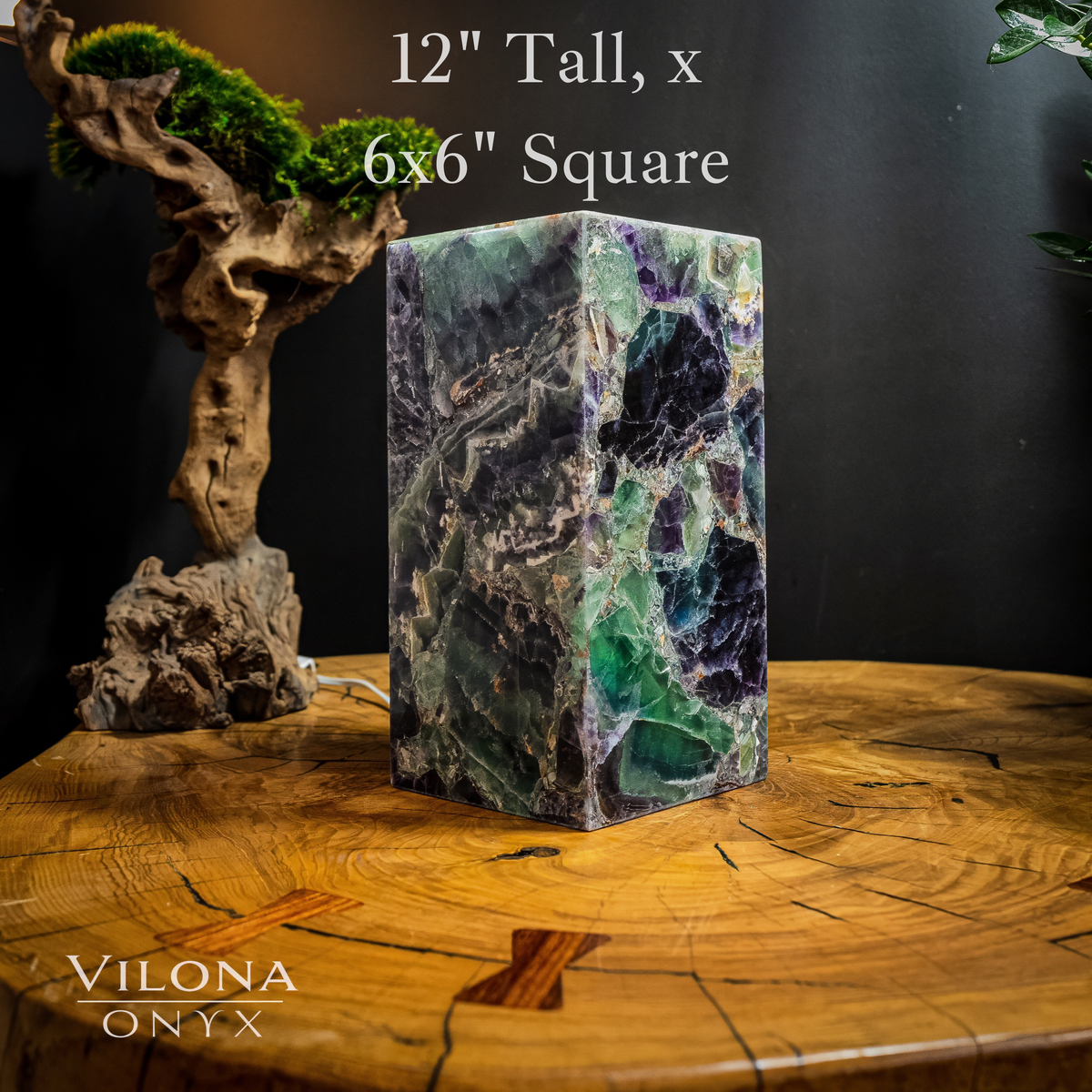 Fluorite Crystal Table Lamp #1 (Miniature Size), photo 2 of 5