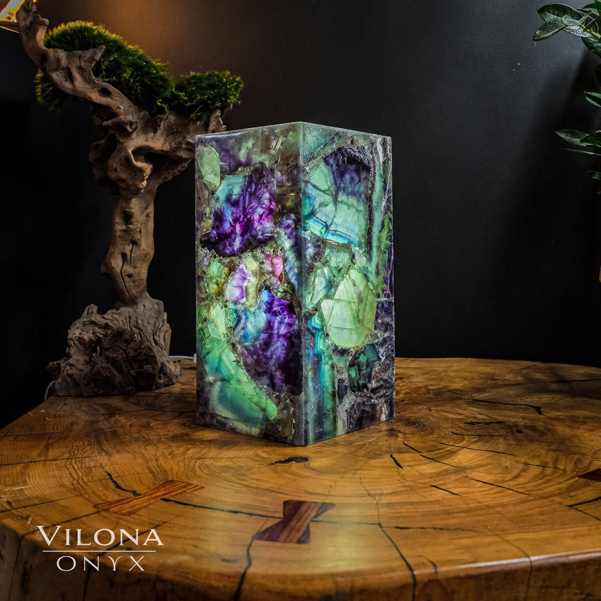 Fluorite Crystal Table Lamp #1 (Miniature Size), photo 5 of 5