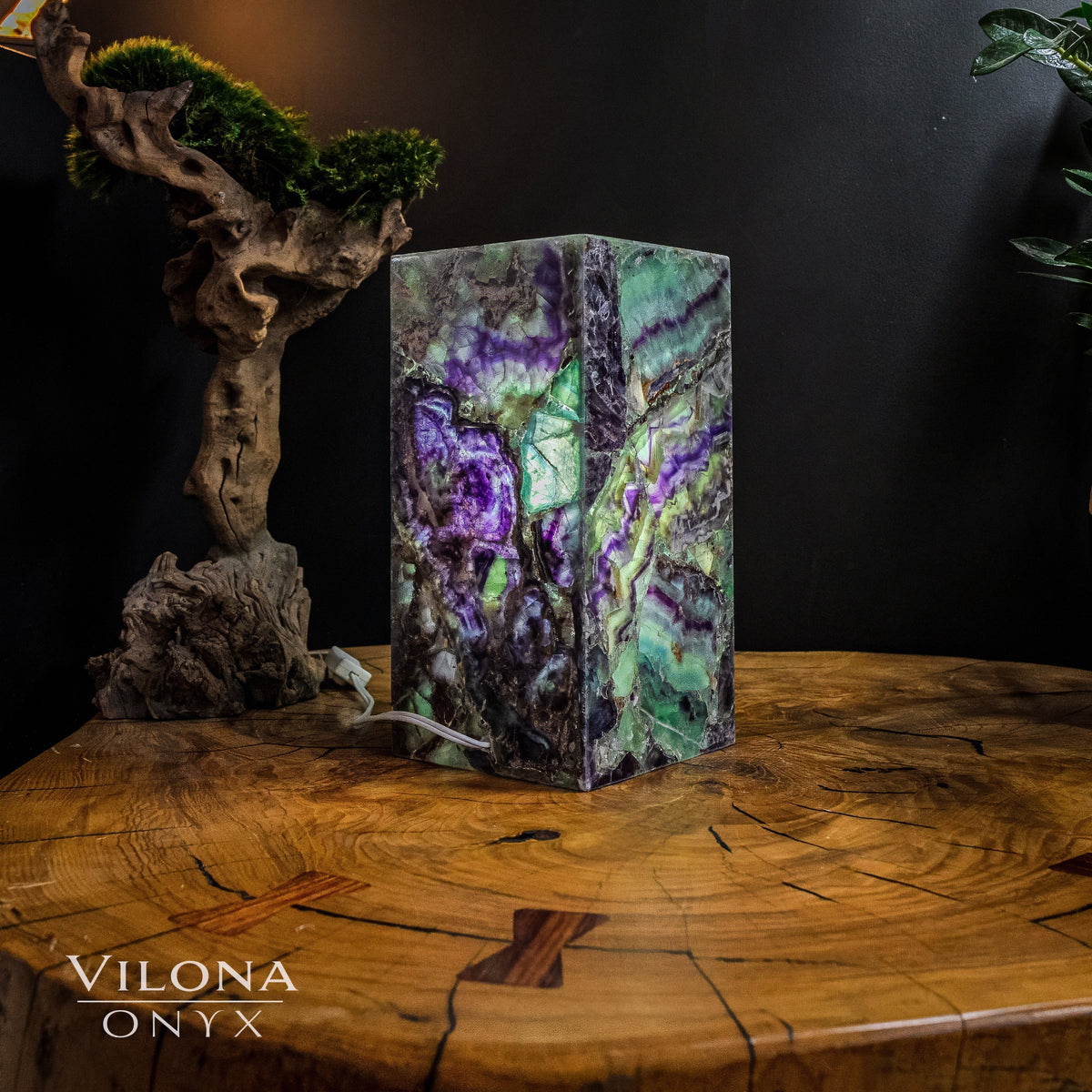 Fluorite Crystal Table Lamp #1 (Miniature Size), photo 4 of 5