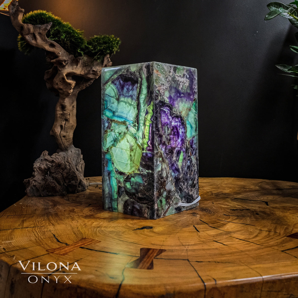 Fluorite Crystal Table Lamp #1 (Miniature Size), photo 3 of 5