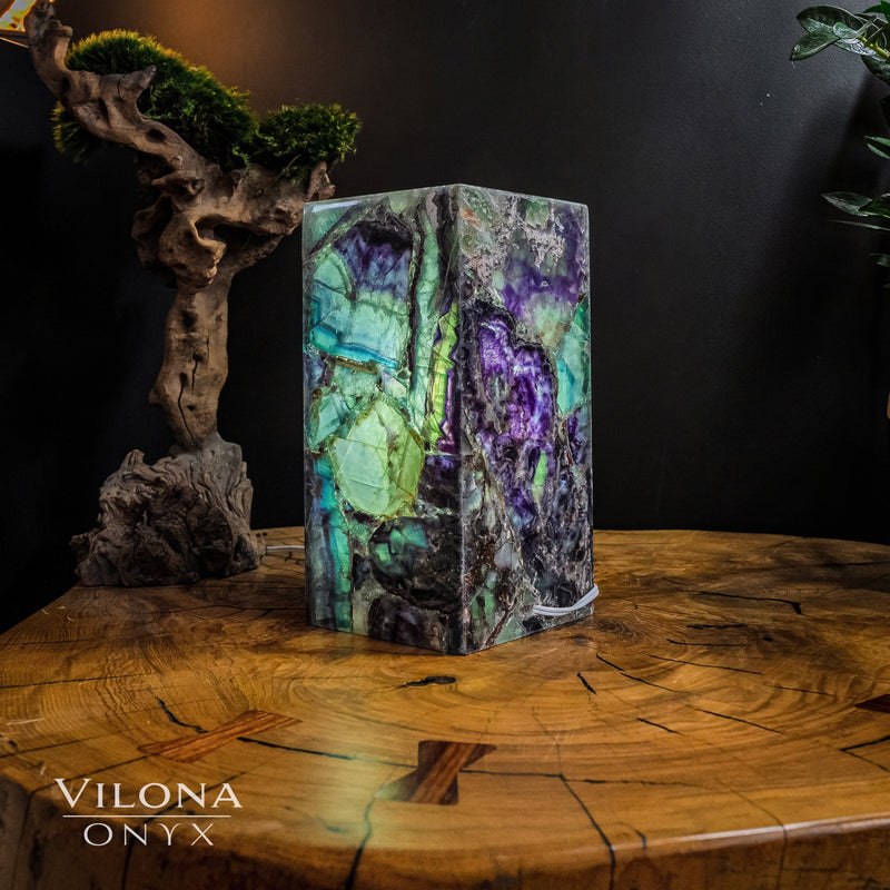 Fluorite Crystal Table Lamp #1 (Miniature Size), photo 3 of 5