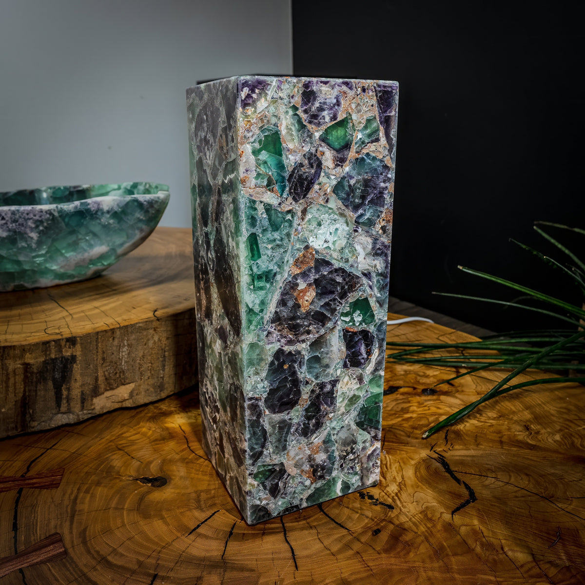 Fluorite Crystal Table Lamp #1 (Small Size), photo 8 of 9