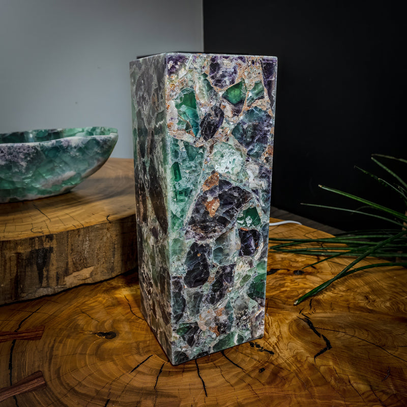 Fluorite Crystal Table Lamp #1 (Small Size), photo 8 of 9