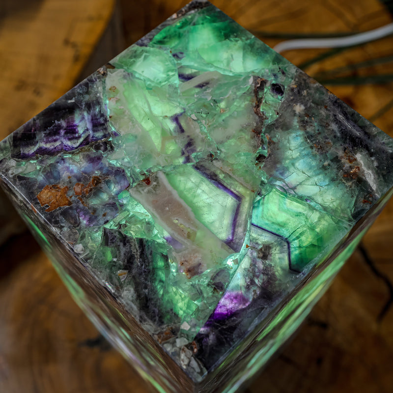 Fluorite Crystal Table Lamp #1 (Small Size), photo 5 of 9