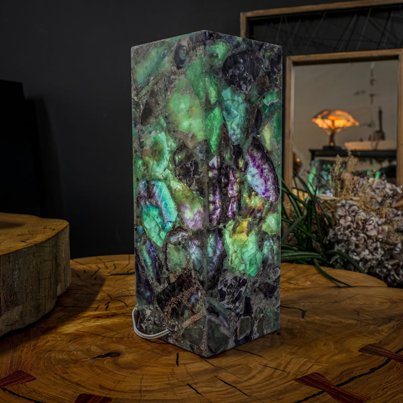 Fluorite Crystal Table Lamp #1 (Small Size), photo 4 of 9