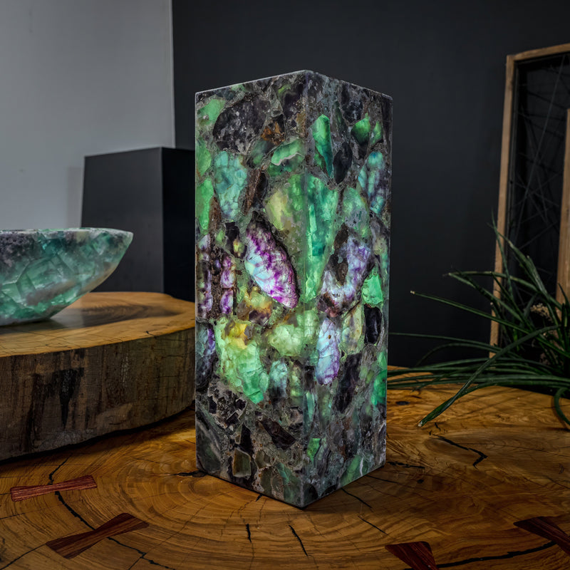 Fluorite Crystal Table Lamp #1 (Small Size), photo 3 of 9
