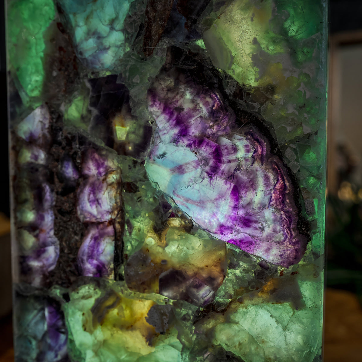 Fluorite Crystal Table Lamp #1 (Small Size), photo 6 of 9