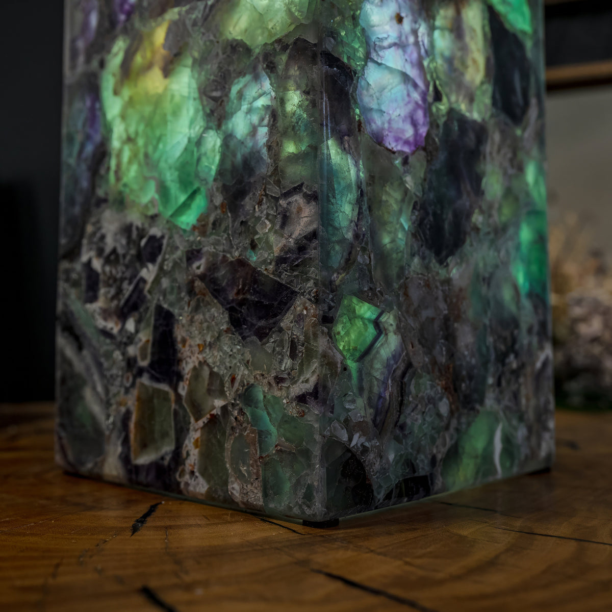 Fluorite Crystal Table Lamp #1 (Small Size), photo 7 of 9