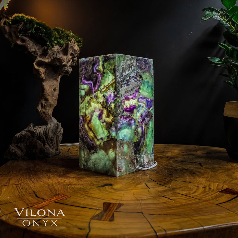 Fluorite Crystal Table Lamp #10 (Miniature Size), photo 4 of 5