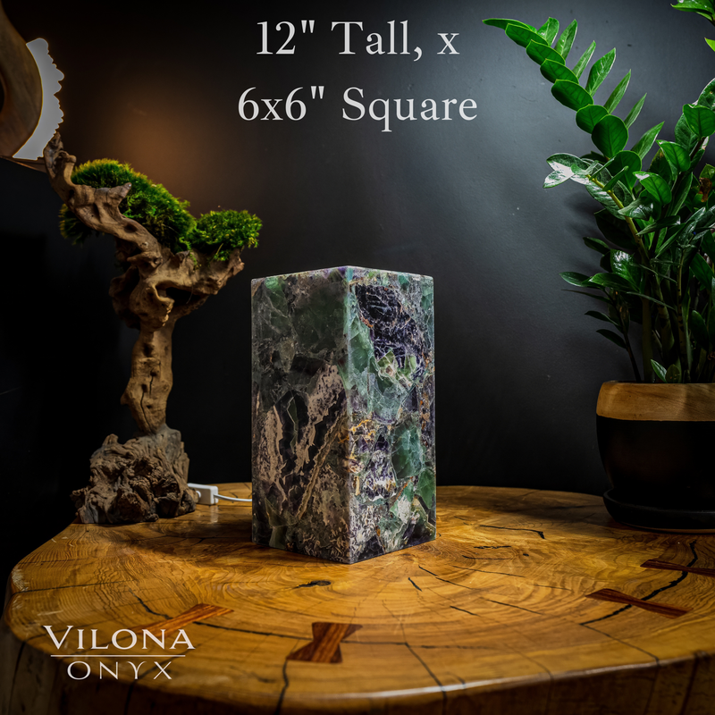 Fluorite Crystal Table Lamp #2 (Miniature Size), photo 2 of 5