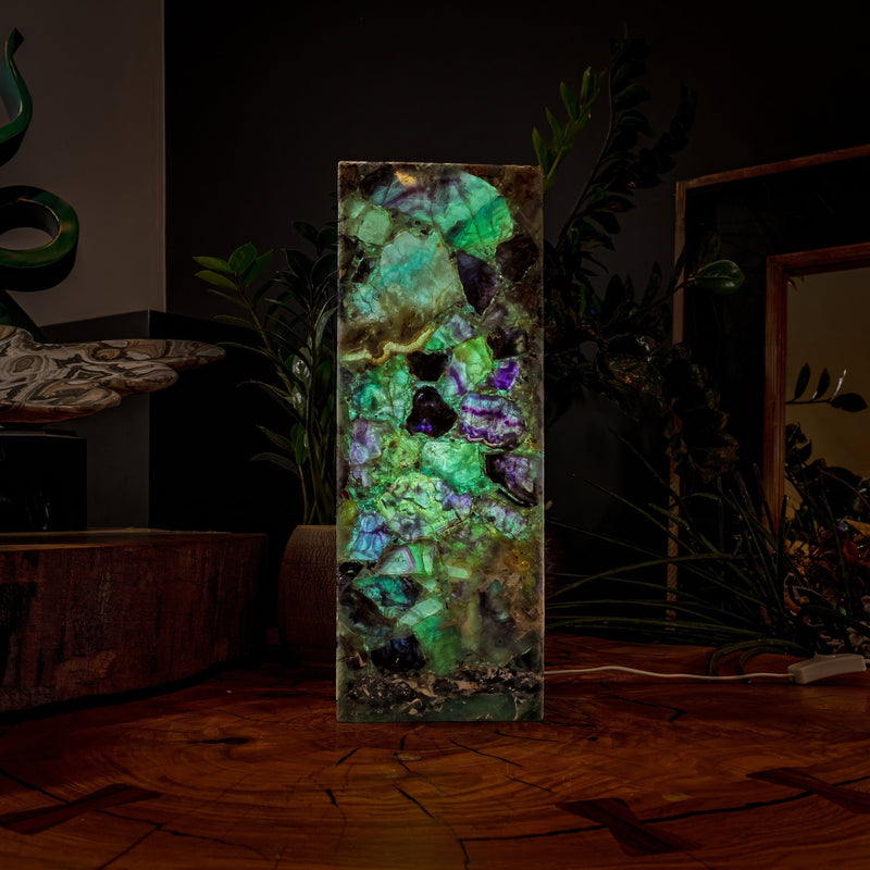 Fluorite Crystal Table Lamp #2 (Small Size), photo 3 of 9