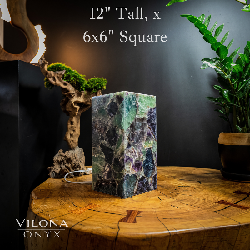 Fluorite Crystal Table Lamp #3 (Miniature Size), photo 2 of 5