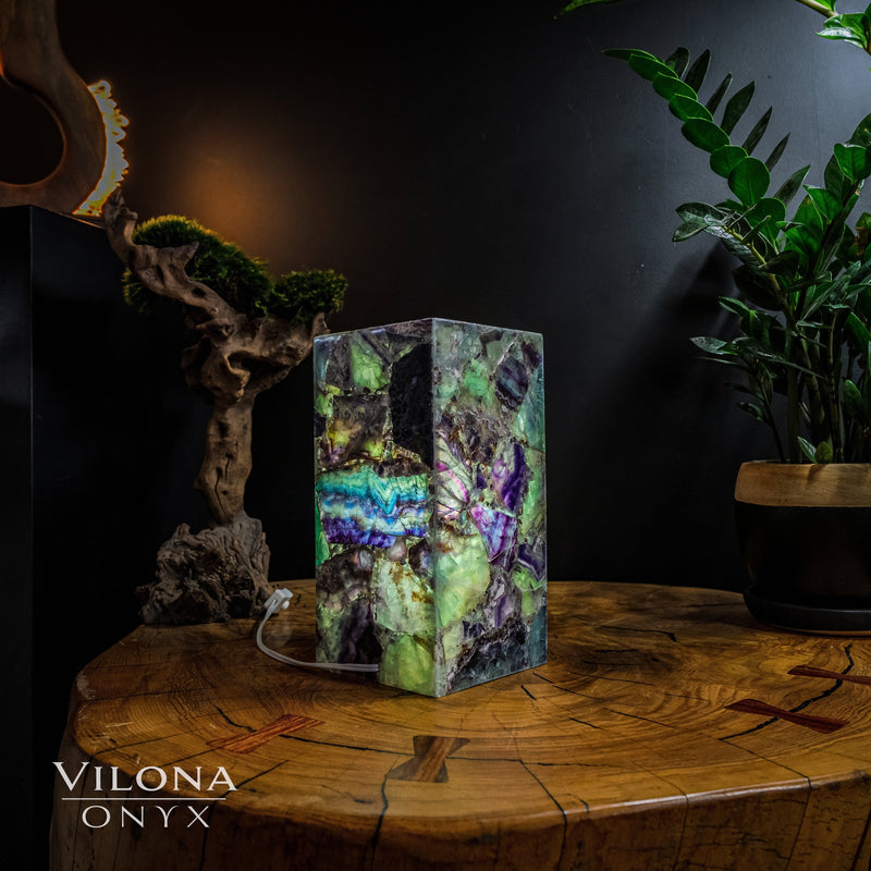 Fluorite Crystal Table Lamp #3 (Miniature Size), photo 5 of 5