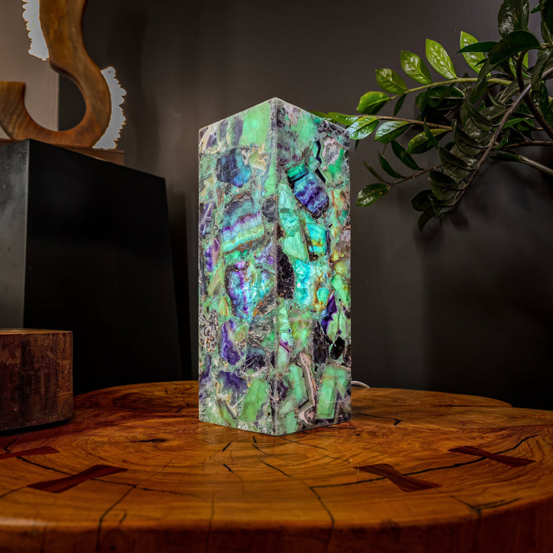 Fluorite Crystal Table Lamp #3 (Small Size), photo 5 of 8