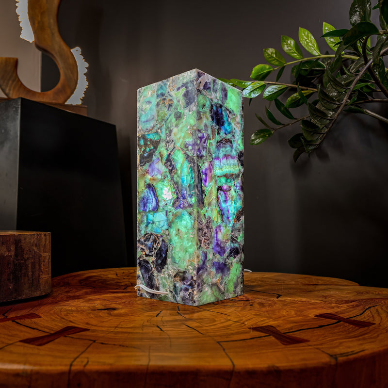 Fluorite Crystal Table Lamp #3 (Small Size), photo 4 of 8