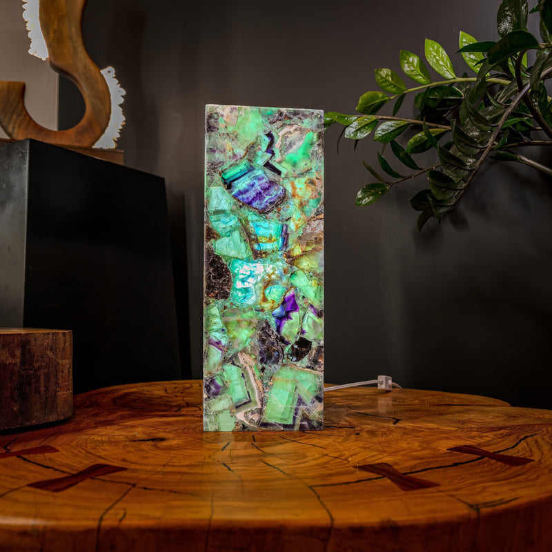 Fluorite Crystal Table Lamp #3 (Small Size), photo 3 of 8