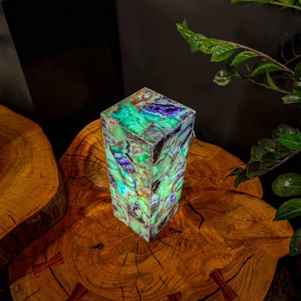 Fluorite Crystal Table Lamp #3 (Small Size), photo 7 of 8