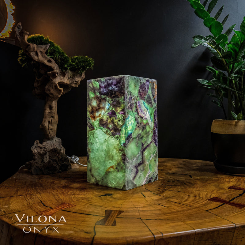Fluorite Crystal Table Lamp #5 (Miniature Size), photo 5 of 5