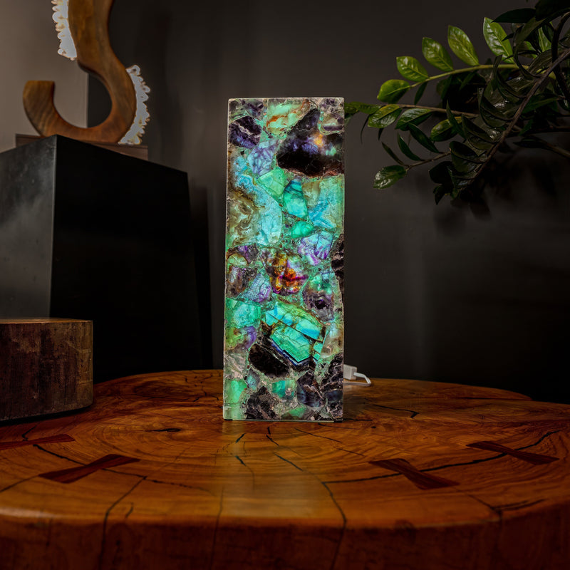 Fluorite Crystal Table Lamp #5 (Small Size), photo 6 of 9